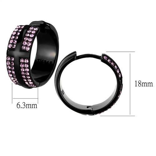 Black(Ion Plating) Stainless Steel Earrings with Top Grade
